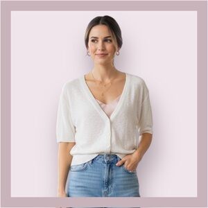 Bianca Produced by Fujii Short Sleeve Cardigan